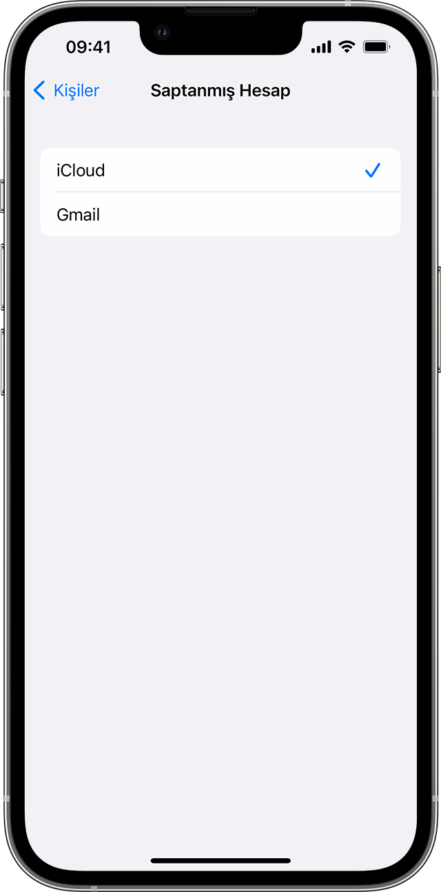 Saptanmış Hesap ekranını gösteren bir iPhone