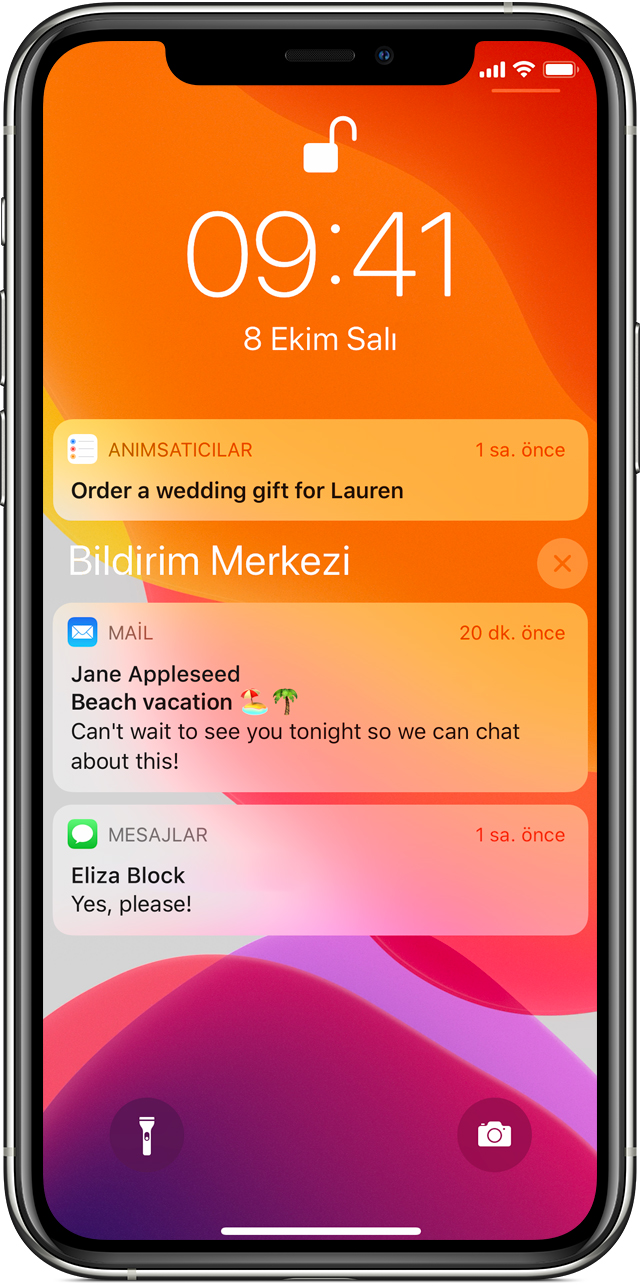 iPhone X ve sonraki modellerde dolaşmak için hareketleri kullanma