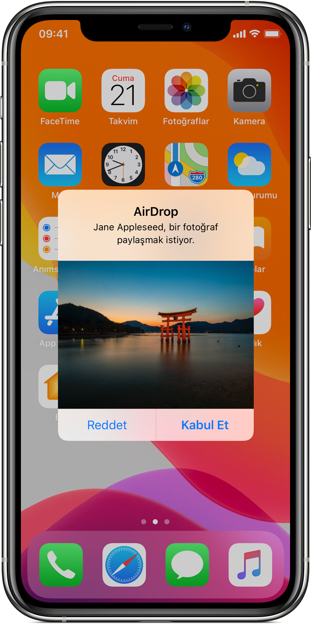 iPhone, iPad veya iPod touch'ınızda AirDrop'u kullanma - Apple Destek