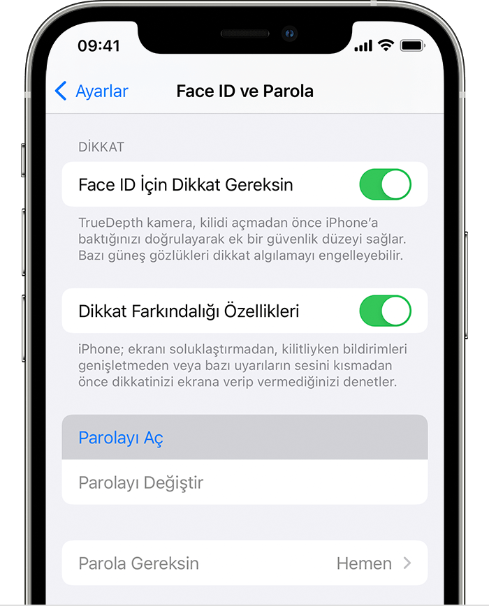 iPhone, iPad veya iPod touch'ınızda parola kullanma - Apple Destek (TR)