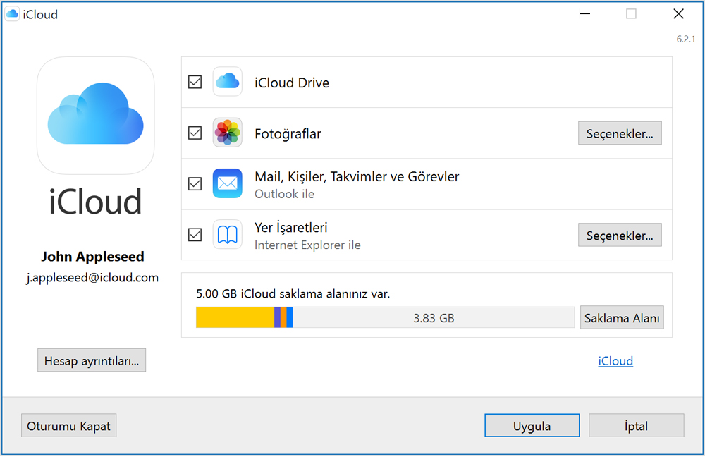 Windows için iCloud'u ayarlama ve kullanma - Apple Destek