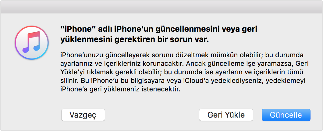iOS 11 Geri Dönüş (Downgrade):