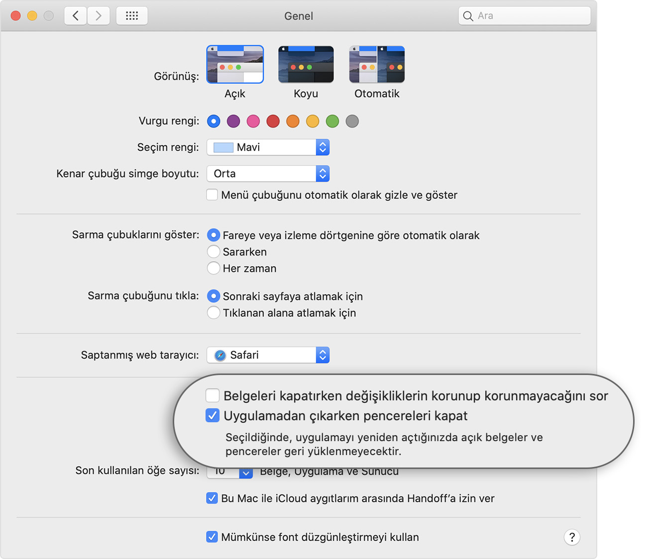 Uygulamaların ve uygulama pencerelerinin yeniden açılmasını önleme - Apple  Destek (TR)