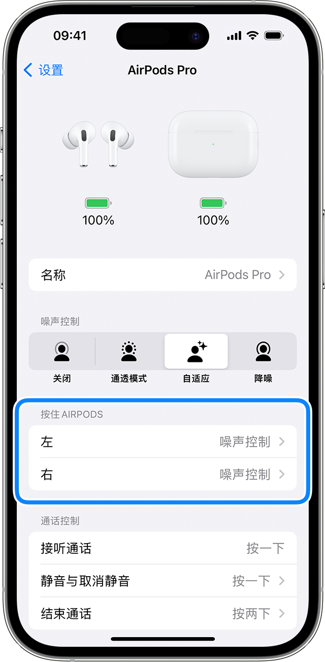 更改AirPods 和AirPods Pro 的设置- 官方Apple 支持(中国)