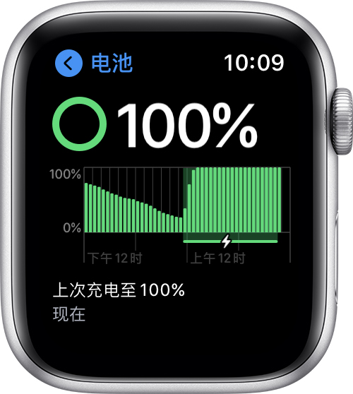 查看电池电量以及为apple Watch 充电 Apple 支持