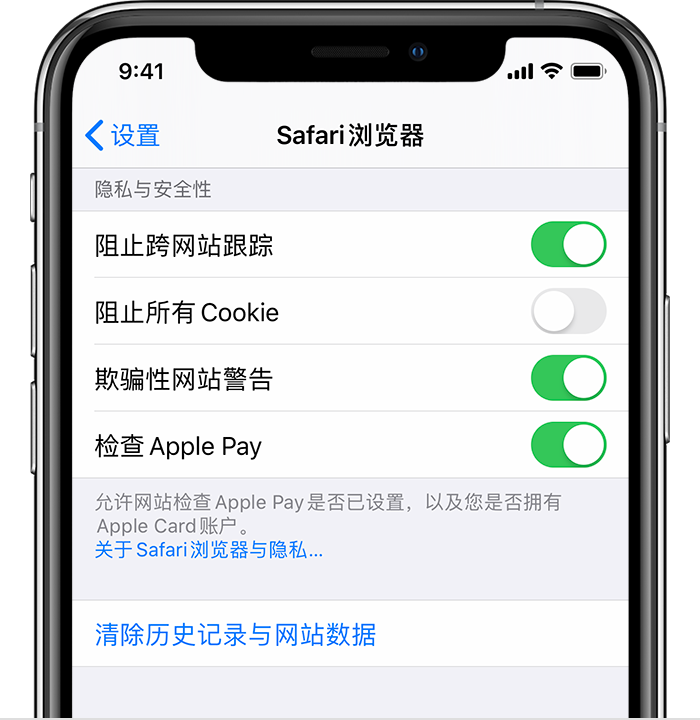 在iphone Ipad 或ipod Touch 上清除safari 浏览器中的历史记录和cookie Apple 支持 中国
