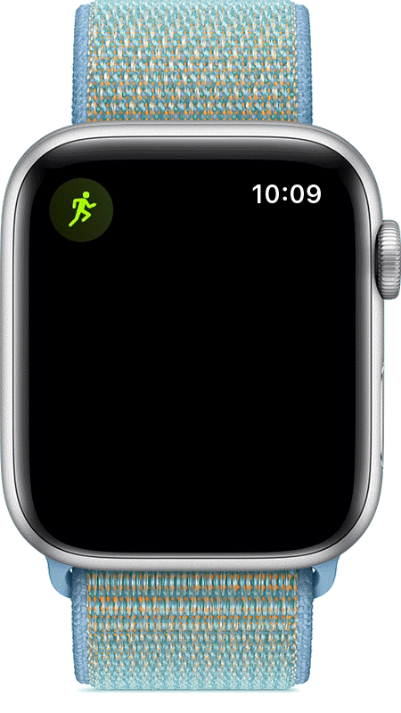 在 Apple Watch 開始體能訓練的倒數計時動畫。