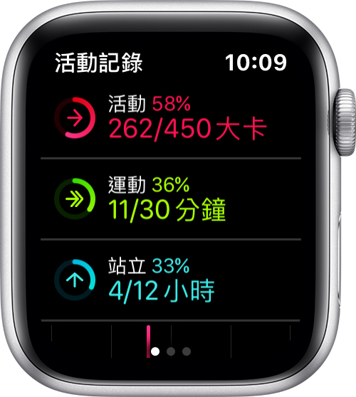 顯示活動圓圈進度的 Apple Watch 錶面